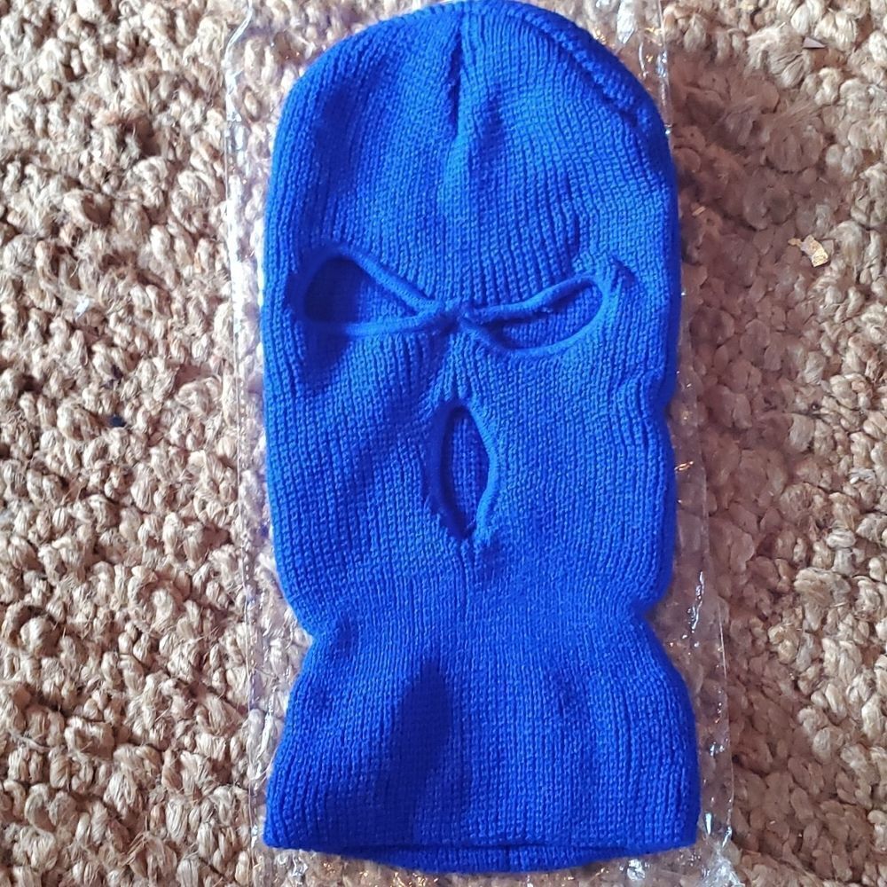 Ski Mask Beanie Balaclava Gothic Punk Solid Blue NEW